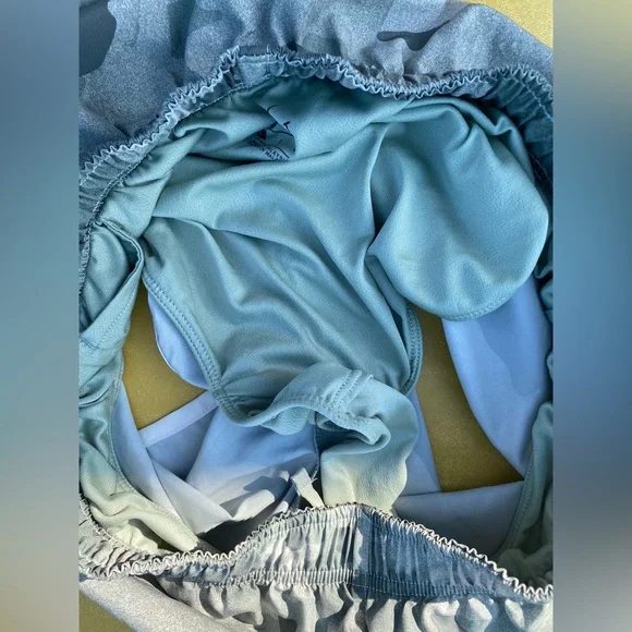 Nike Dri-Fit Women's Green Camo Athletic Shorts Drawstring Sporty Casual Short L - Picture 5 of 5